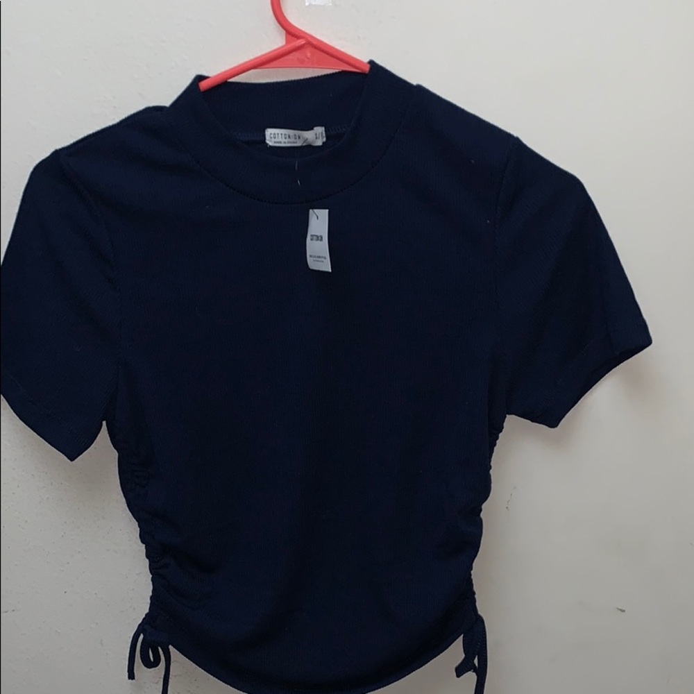 Millie Mock Neck Side Tie Top